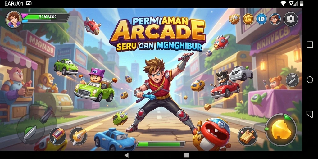 Tampilan menarik dari gameplay seru BARU01 dengan aksi penuh tantangan.