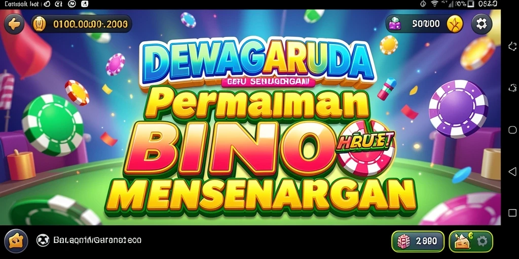 Screenshot gameplay DEWAGARUDA yang menampilkan suasana Bingo seru.