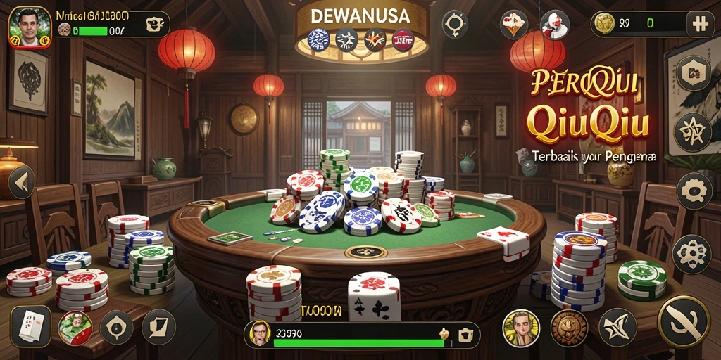 Tampilan utama gameplay QiuQiu di DEWANUSA.