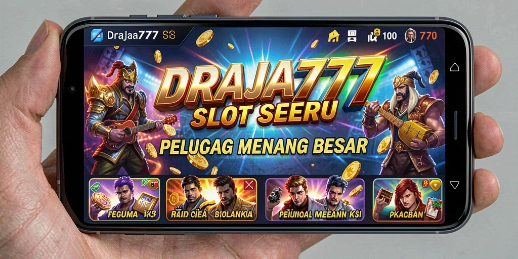 Tampilan gameplay menarik DRAJA777 dengan berbagai simbol Slot.