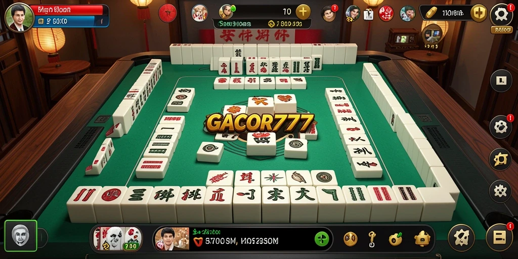 Tampilan gameplay seru GACOR777 saat bermain Mahjong.