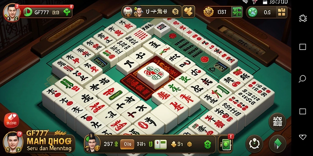 Tampilan gameplay GF777 yang menarik dan penuh tantangan Mahjong.