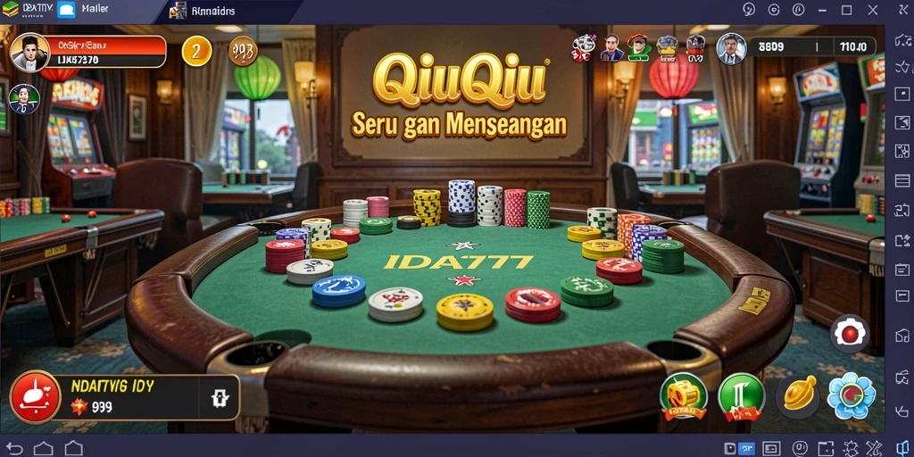 Gameplay IDA777 dengan desain grafis menawan dari QiuQiu.