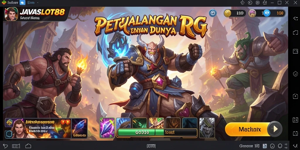 Screenshot menampilkan gameplay seru dalam <strong>JAVASLOT88</strong> dengan petualangan RPG yang menakjubkan.