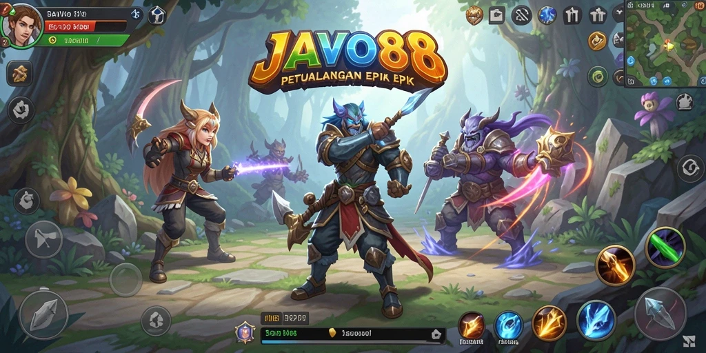 Gameplay seru dalam dunia fantasi RPG JAVO88.