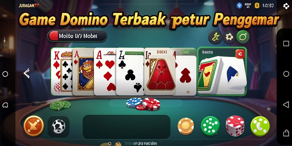 Screenshot gameplay JURAGAN77 yang menampilkan suasana seru permainan Domino.