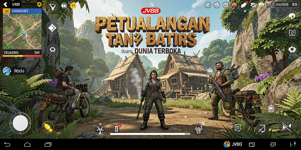 Gameplay JV88 menampilkan petualangan seru di dunia terbuka.
