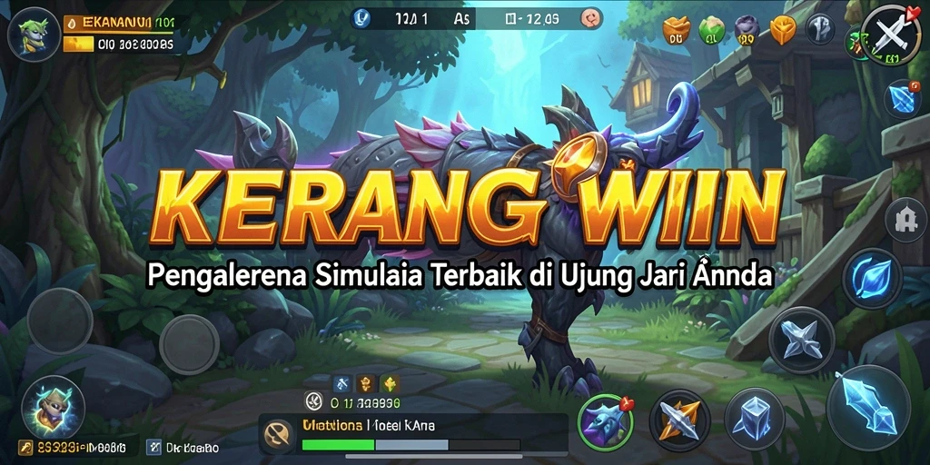 Tampak gameplay KERANGWIN yang menawan dengan karakter yang dapat dikustomisasi.