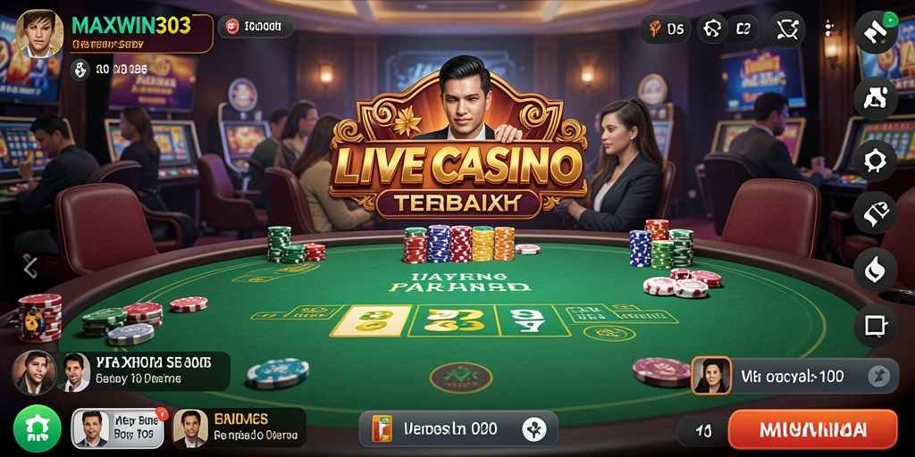 Tampilan permainan Live Casino yang menarik dan interaktif di MAXWIN303.