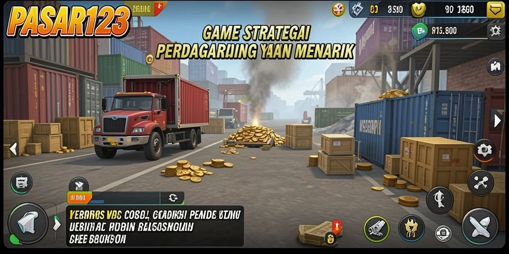 Tampilan dinamis permainan PASAR123 dengan strategi perdagangan yang menarik.