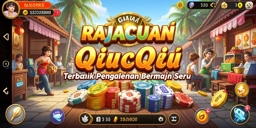 Tampilan gameplay seru dari RAJACUAN dengan suasana kartu QiuQiu.
