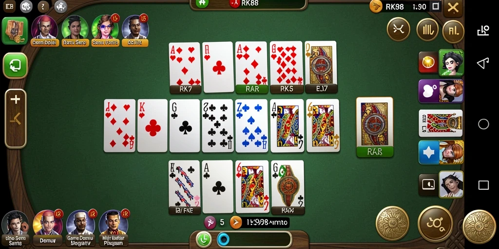 Screenshot gameplay RK88 yang menampilkan aksi seru permainan Domino.