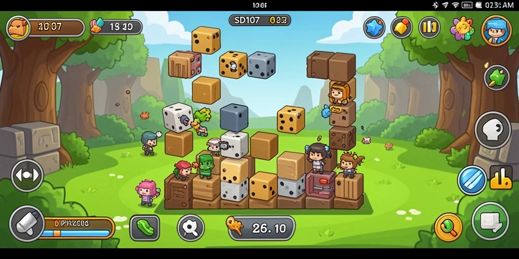 Screenshot gameplay SD107 yang menunjukkan tantangan puzzle seru.