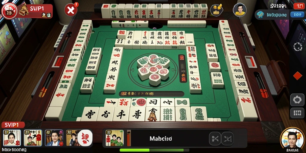 Tampilan menarik dari SVIP1 saat bermain Mahjong.