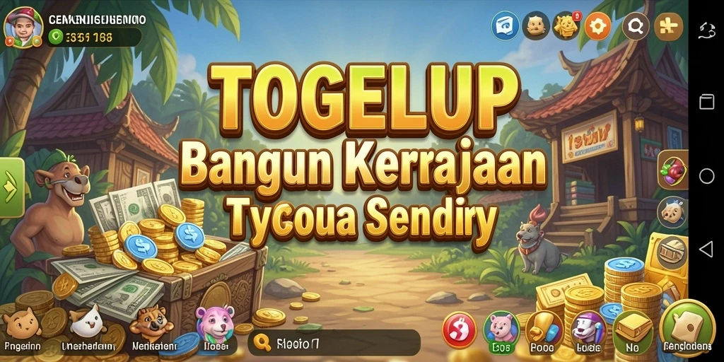 Tampilan gameplay TOGELUP yang penuh warna dan interaktif.